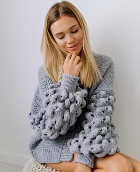 chunky knitted sweater