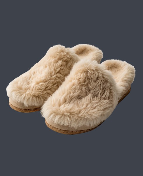 the supersized fur sandals trend