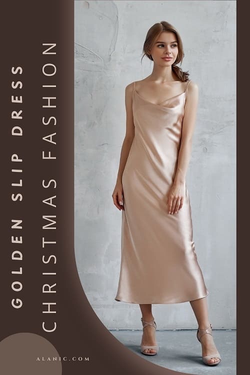 Golden Slip Dress
