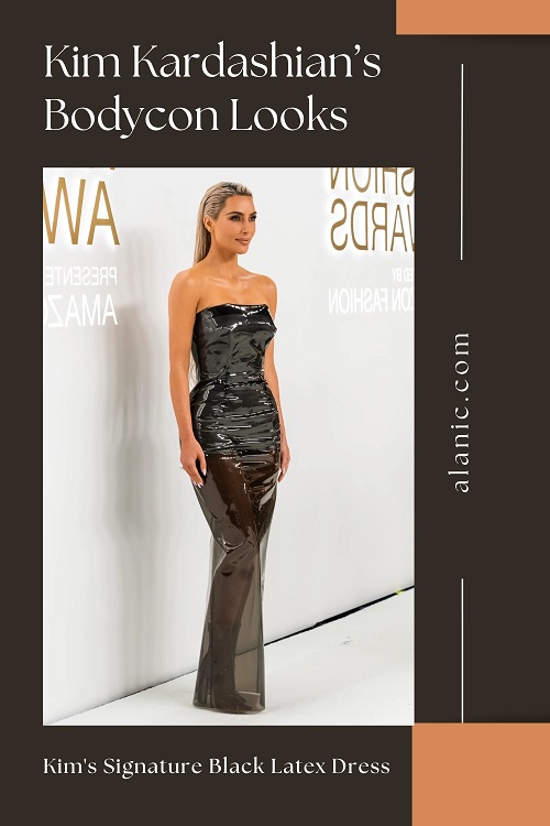 Kim's Signature Black Latex Dress