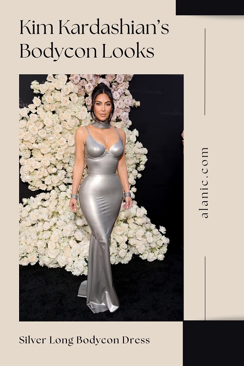 Silver Long Bodycon Dress