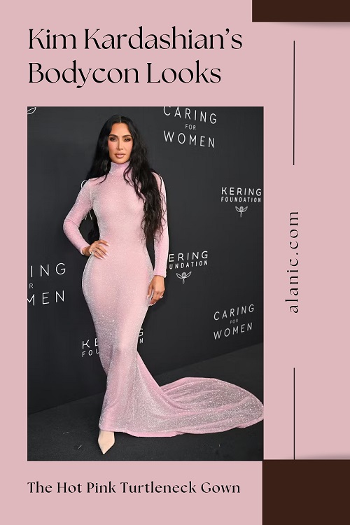 The Hot Pink Turtleneck Gown