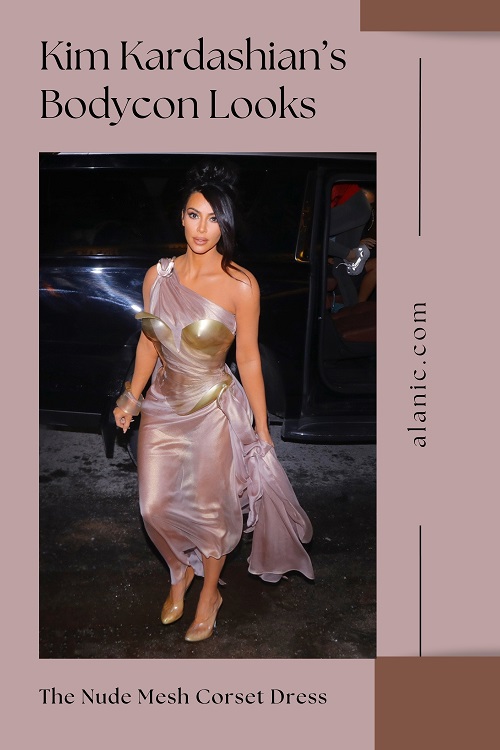 The Nude Mesh Corset Dress