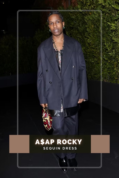 A$AP Rocky in Sequin Dress