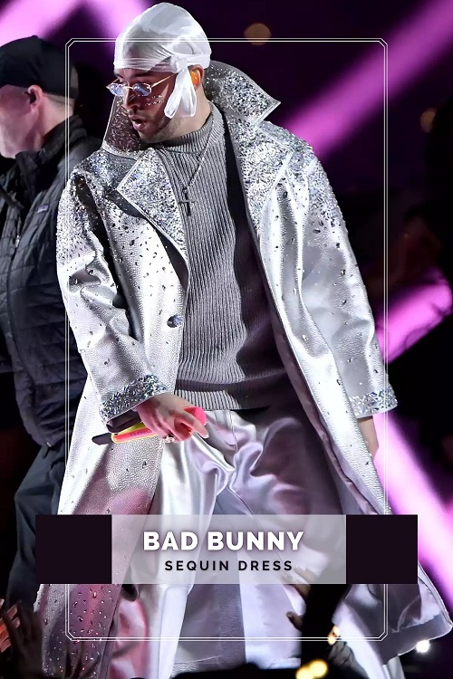 Bad Bunny in Sequin Dress