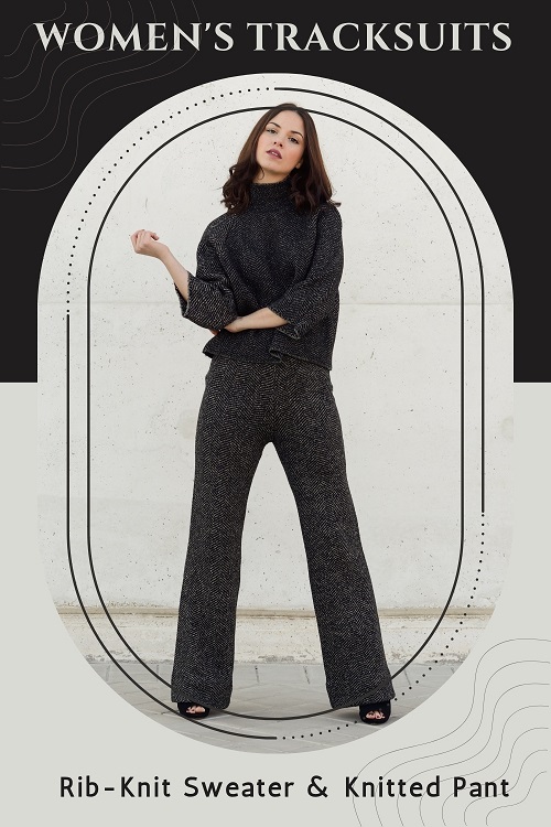 Rib-Knit Sweater and Knitted Pant