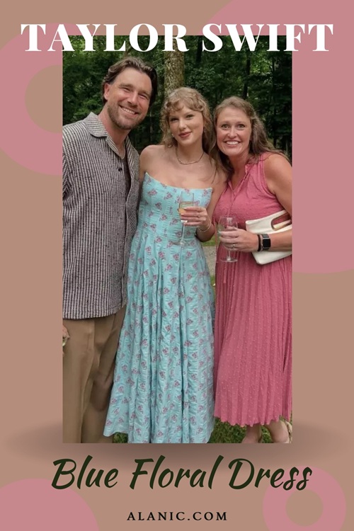 Taylor Swift in Blue Floral Dress