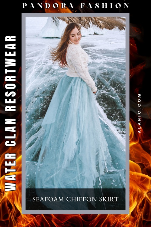Seafoam Chiffon Skirt