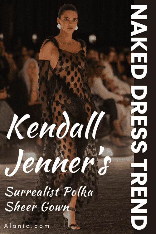 Kendall Jenner in Surrealist Polka Sheer Gown