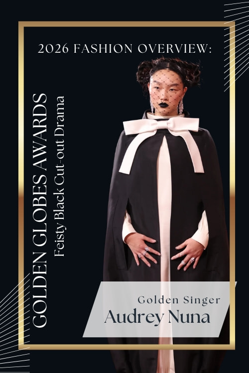 Audrey Nuna's Red Carpet Look at Golden Globes 2026 Audrey Nuna's Red Carpet Look at Golden Globes 2026