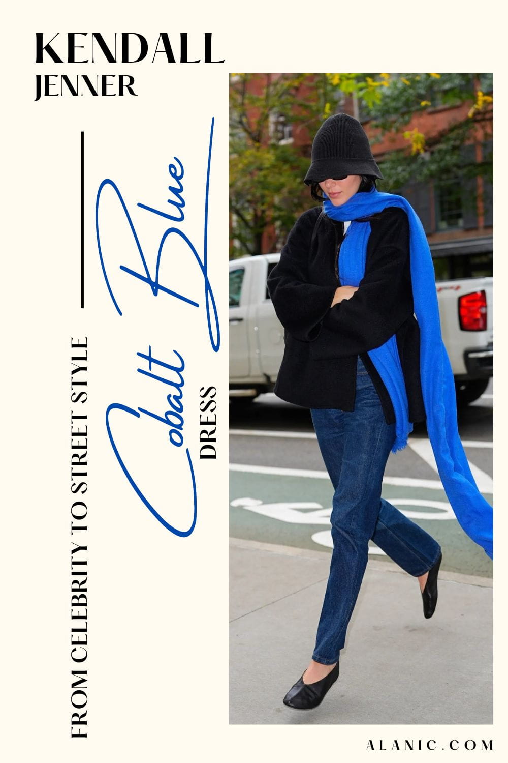 Kendall Jenner in Cobalt Blue Dress