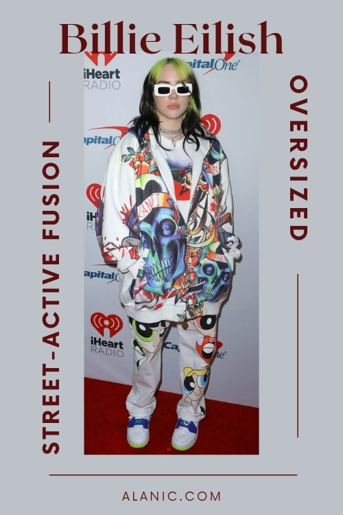 Billie Eilish Streetwear-Activewear Fusion Look Billie Eilish Streetwear Fashion Influence