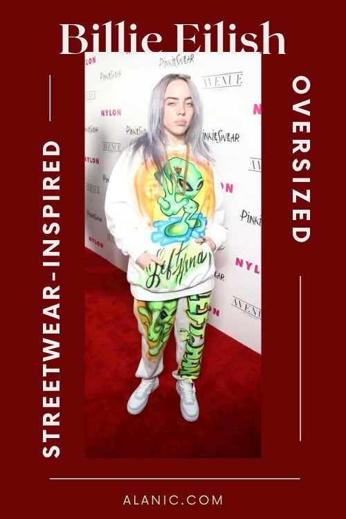Billie Eilish Oversized Streetwear-Inspired Look Oversized Streetwear Trend