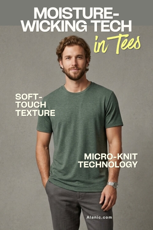 Soft-Touch Textured Summer Tees Benefits Of Sweat Wicking Tshirts for Apparel Businesses