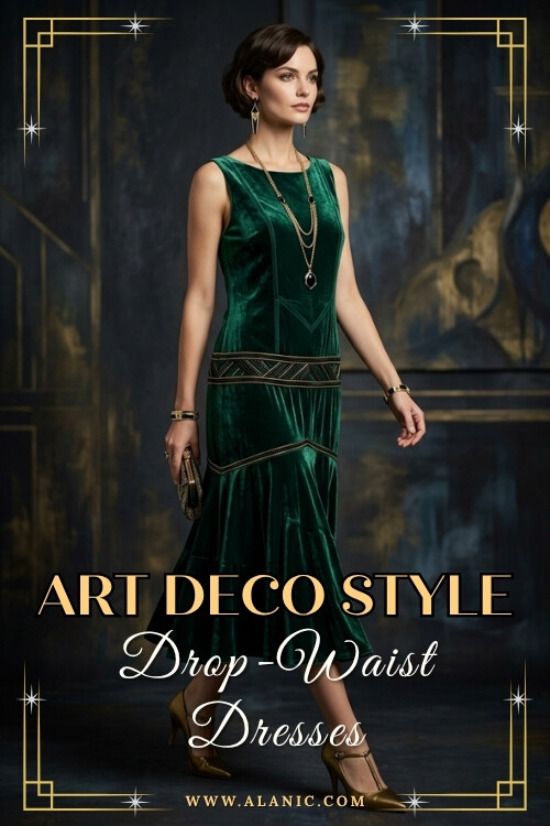 Drop-Waist Dresses Art Deco-Inspired Apparel Inventory Guide