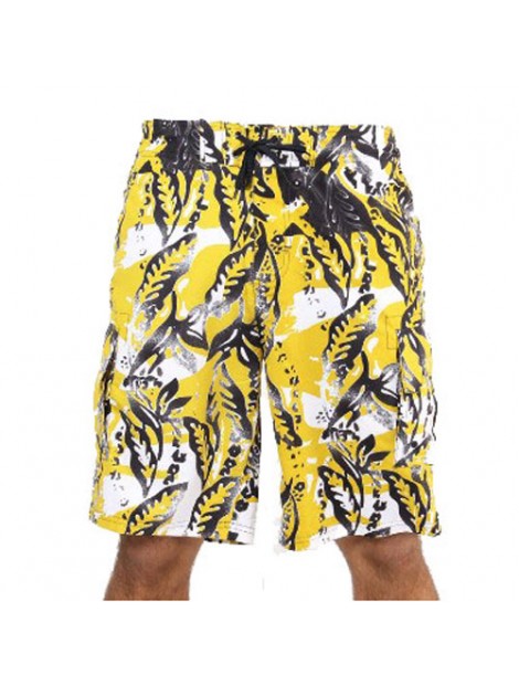 Wholesale Bright Yellow and Black Beach Men’s Shorts Manufacturer