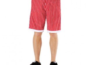 Wholesale Red and White Striped Beach Men’s Shorts Manufacturer