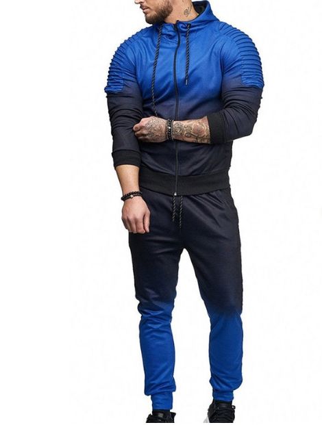 Wholesale Black And Indigo Sports Tracksuit Manufacturer