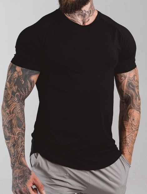 Wholesale Black Half Sleeve Tee Manufacturer