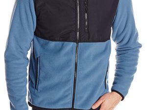 Wholesale Blue and Black Polar Fleece Jacket Manufacturer