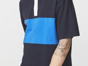 Wholesale Blue and Black Polo T Shirt