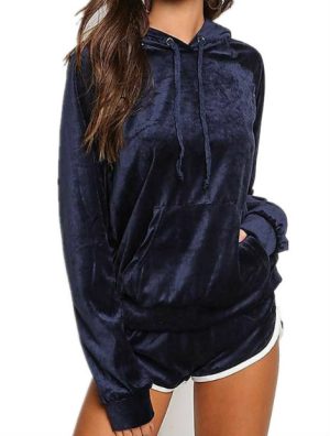 Wholesale Royal Blue Blocked Microfiber Tracksuit