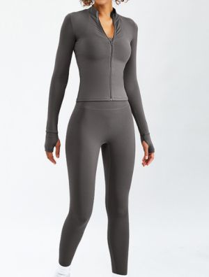 Wholesale Dark Grey Tracksuit Yoga Bottoms Manufacturer