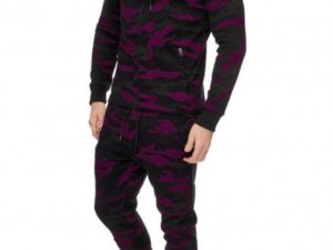 Dark Purple Black Custom Tracksuit Wholesaler