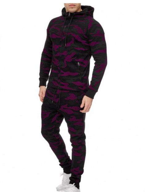 Dark Purple Black Custom Tracksuit Wholesaler