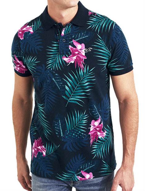 Wholesale Floral Polo T Shirt