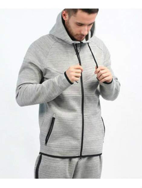 Wholesale Grey Melange Sports Track Top Manufacturer