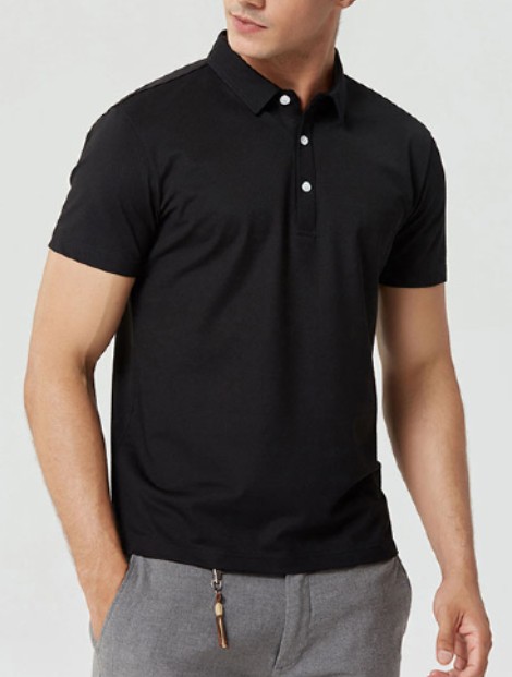 Wholesale Jet Black Polo T Shirt