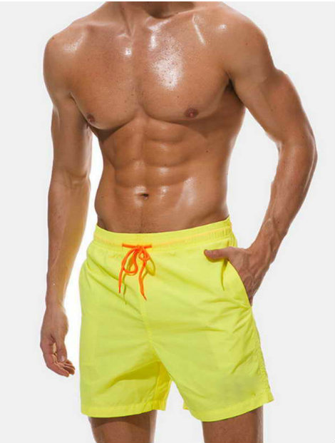 Wholesale Striking Yellow Beach Men’s Shorts Manufacturer