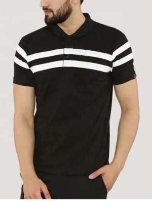 Wholesale Black And White Polo T Shirt