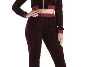 Wholesale Black and Purple Custom Tracksuit