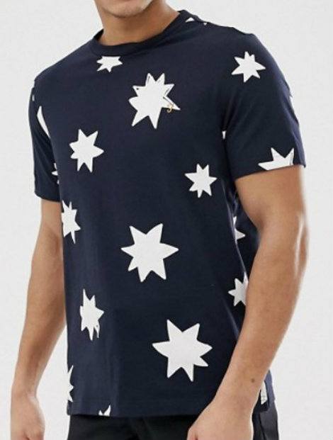 Wholesale Star Print Custom Tee Manufacturer