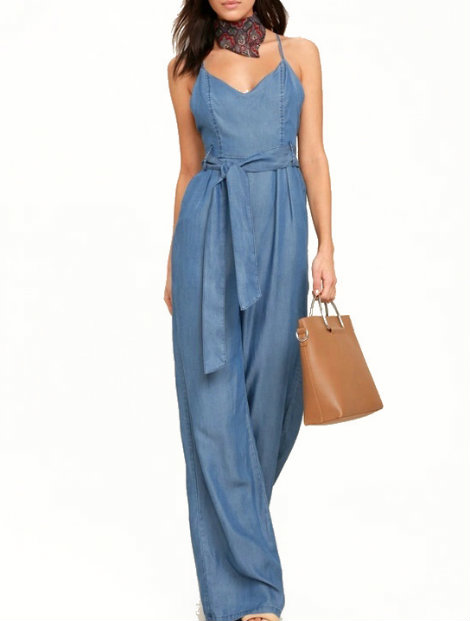 Wholesale Stylish Blue Jumpsuit Manufacturer