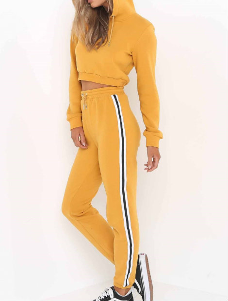 Wholesale Mustard Yellow Custom Tracksuit