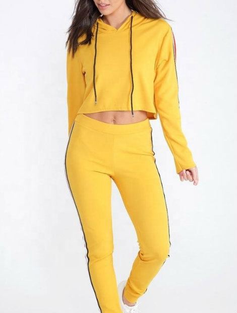 Wholesale Black and Yellow Block Custom Tracksuit Manufacturer