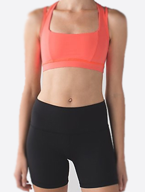 Wholesale Black and Orange Yoga Bra and Shorts Manufacturer