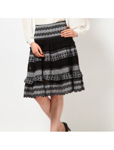 Wholesale Printed Black Skirt Manufacturer