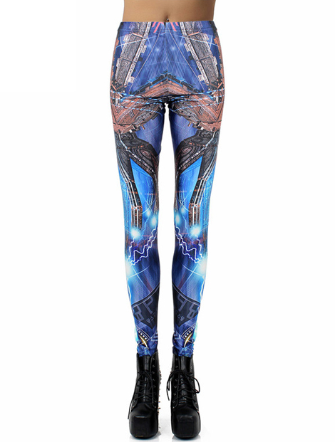 Wholesale Abstract Printed Glossy Women's Leggings Manufacturer