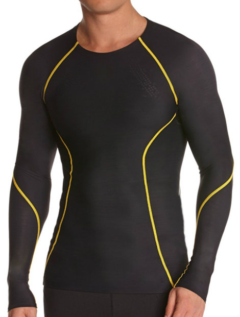 Wholesale Black and Golden Men's Compression Tee