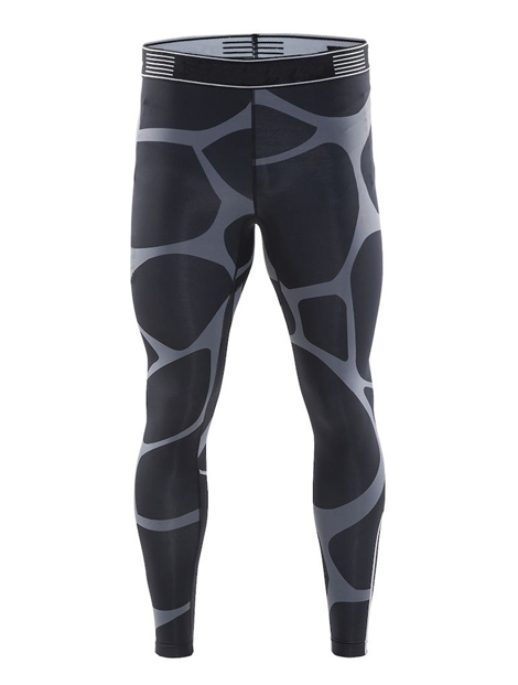 Wholesale Black and Silver Men's Compression Pant Manufacturer