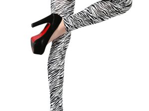 Wholesale Black And White Animal Printed Women's Leggings Manufacturer