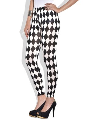 Wholesale Black And White Printed Women's Leggings Manufacturer