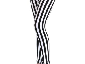 Wholesale Black and White Striped Cotton Leggings Manufacturer