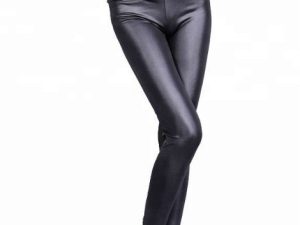 Wholesale Black Faux Leather Leggings Manufacturer
