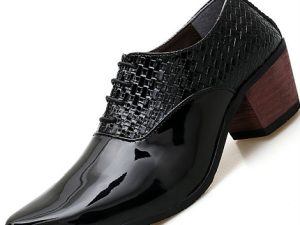 Wholesale Dignified Black Leather Men's Dress Shoe Manufacturer