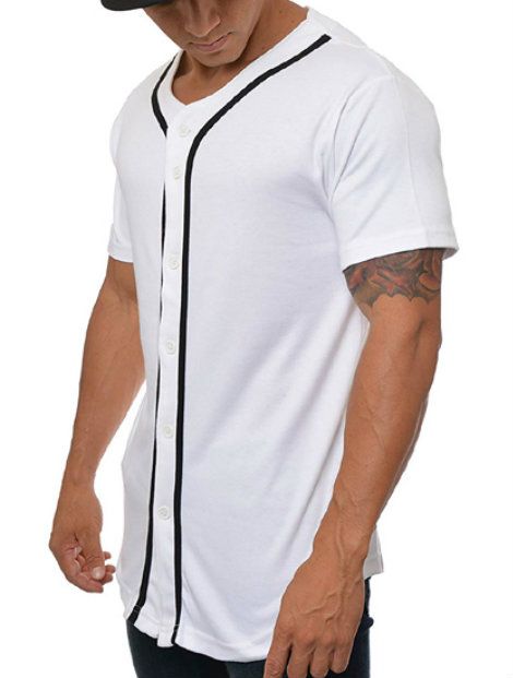 Wholesale Black and White Baseball Shirt Manufacturer